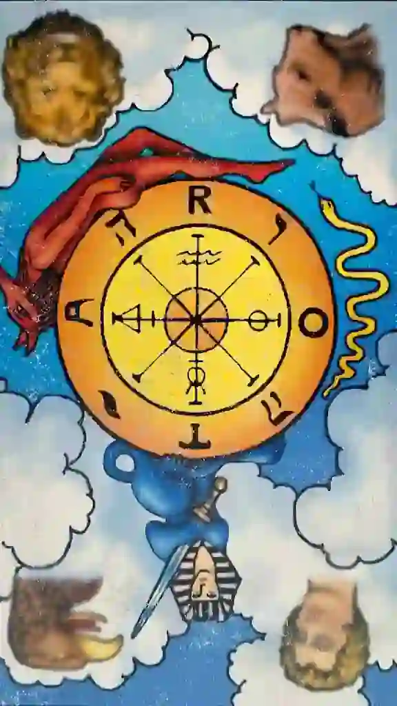 la rueda de la fortuna invertida en las cartas del tarot